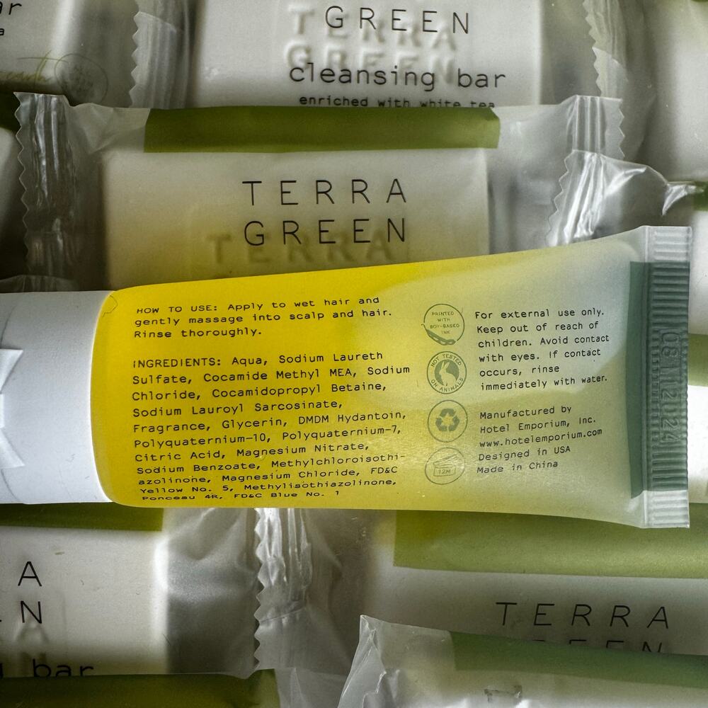 Terra Green Hotel Travel Sample Size Soaps and Shampoo Lot of 32 Air BNB - Picture 6 of 7